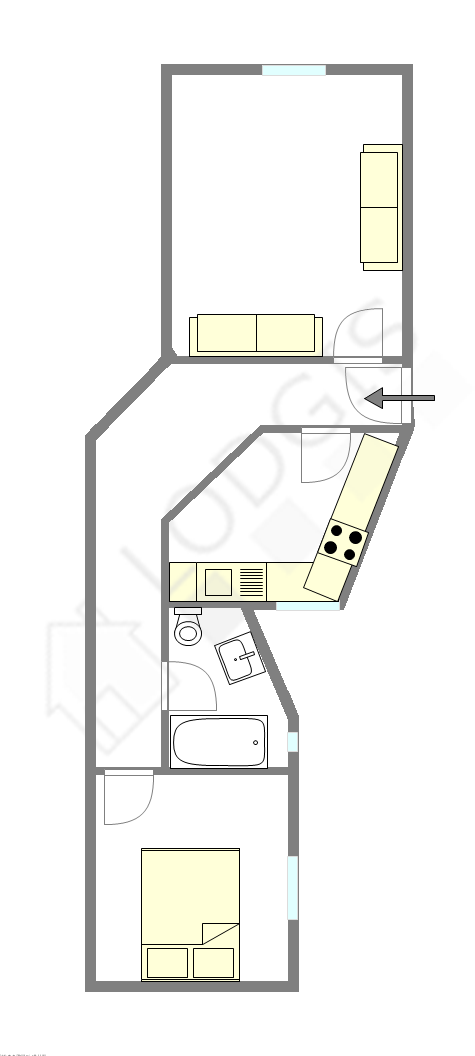 Wohnung Paris 18° - Interaktiven Plan