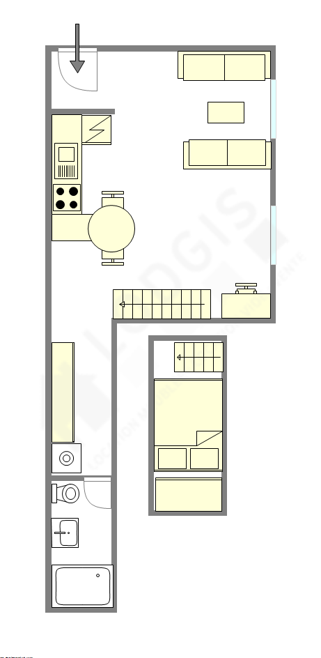 Appartement Paris 4° - Plan interactif