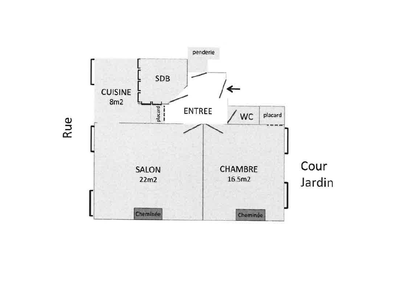 Appartement Paris 9° - Plan interactif