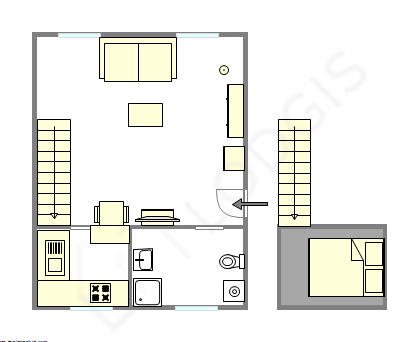 Apartamento París 18° - Plano interactivo