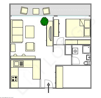 Apartamento Paris 11° - Plano interativo