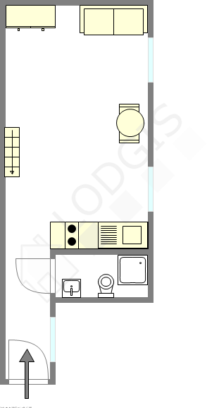 Apartment Paris 2° - Interactive plan