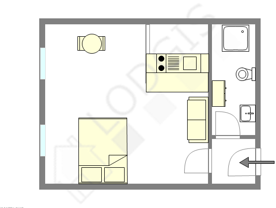 Apartment Paris 2° - Interactive plan