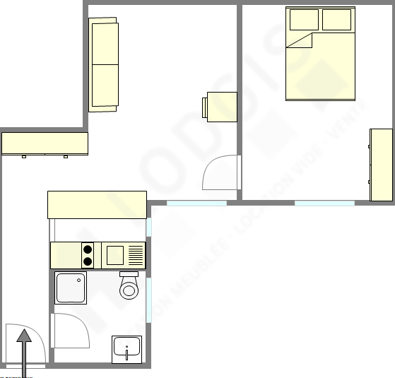 Wohnung Paris 15° - Interaktiven Plan