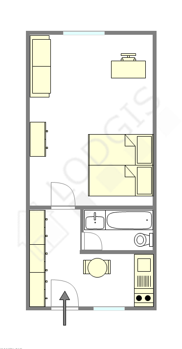Apartamento Paris 1° - Plano interativo